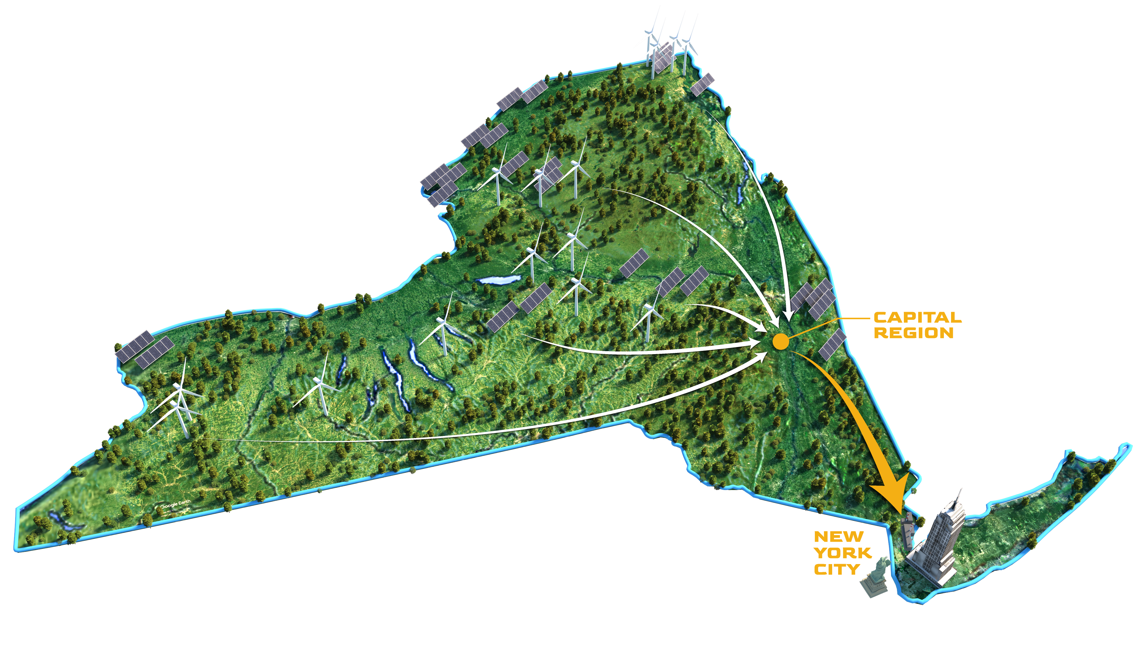 RISE Catskills renewable connector power map